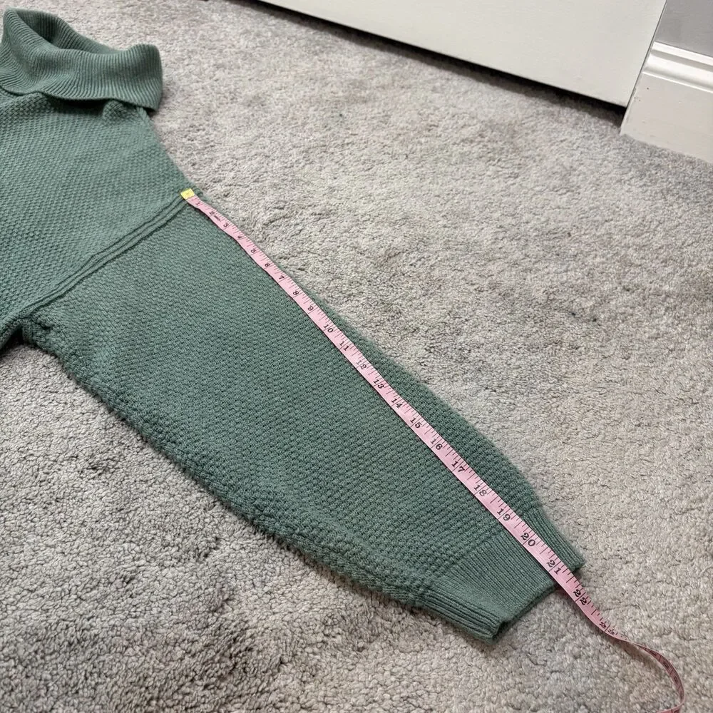 Free People Beach Green Hailee Oversized Turtleneck Sweater Size M